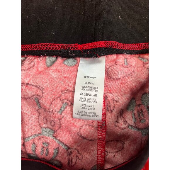 Mickey Mouse Womens Red & Black "The One And Only" Soft Pajama Set Size Small - Picture 15 of 16